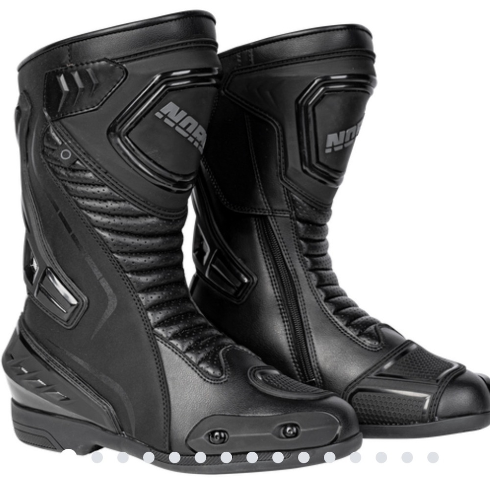 NORU Hakone Black Moyorcycle Riding Boots Men's Size 11